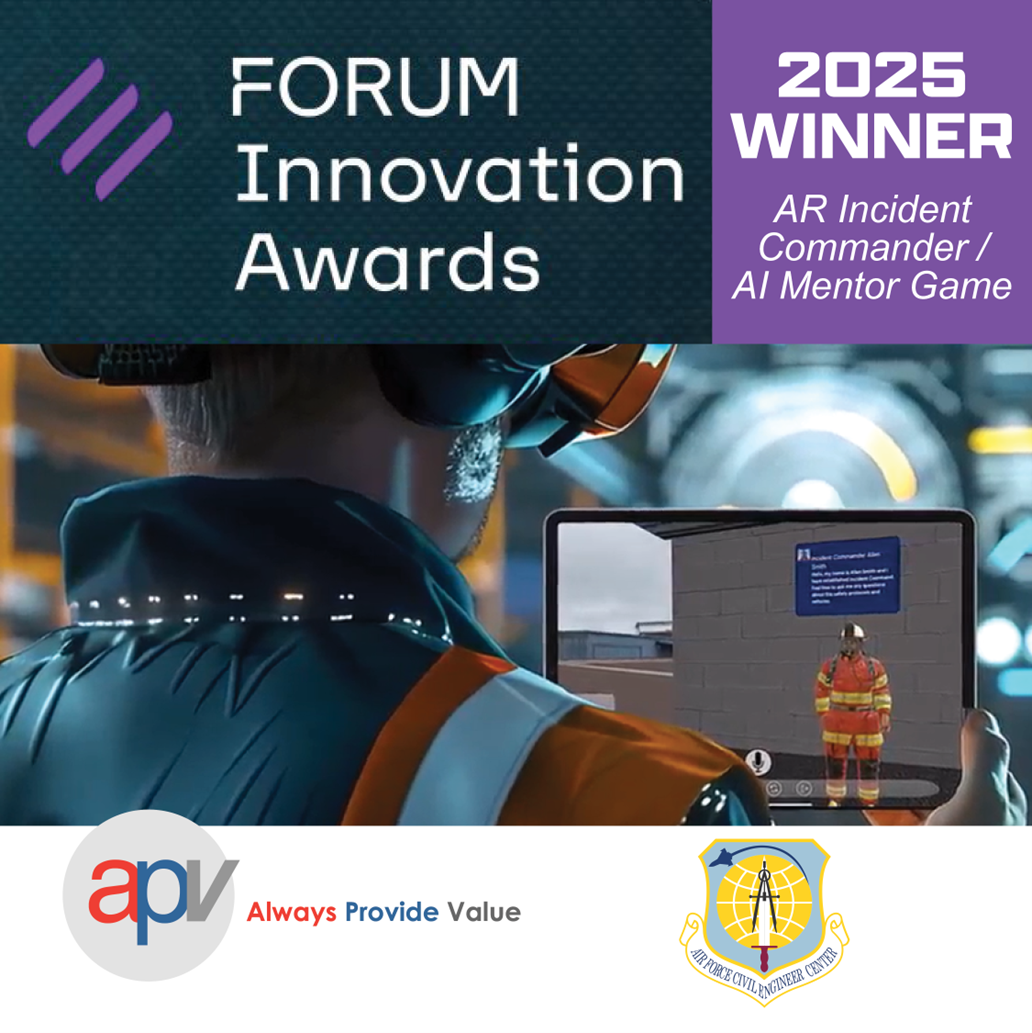 APV and AFCEC Take Home FORUM Innovation Award
